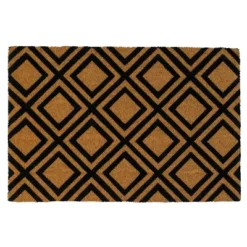 Diamonds Indoor/Outdoor Coir Doormat Natural/Black - Entryways -Decor Vista GUEST e3b18fe0 c410 4b13 b0de c2752a49fe32