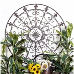 Metal Fleur De Lis Scrollwork And Wall Decor Black - Olivia & May -Decor Vista GUEST e4db0520 2a8f 4d0f a3bf 3671048b49ff