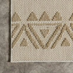 Nuloom Lorri Geometric 5x8 Indoor/Outdoor Area Rug For Living Room Patio Deck Front Porch Kitchen, Beige/Ivory -Decor Vista GUEST e5cdbf99 5389 41b4 8d91 a5def7270d03