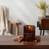 9oz Lidded Amber Glass Jar Crackling Wooden Wick Sandalwood And Smoke Candle - Threshold™ -Decor Vista GUEST e5f76fa4 d7bf 43bc a457 7d37137c20a8