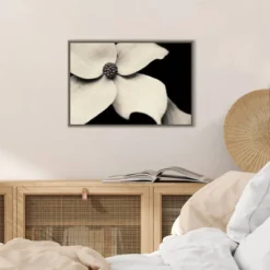 23" X 16" Dogwood Flower By Gary Horsfall Framed Canvas Wall Art - Amanti Art -Decor Vista GUEST e762f3a2 e354 4f5f 89ff c3811e1d0598