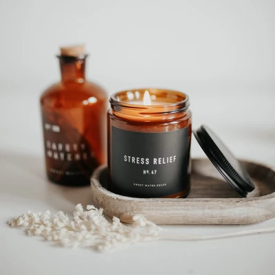 Sweet Water Decor Stress Relief 9oz Amber Jar Candle 3 Sweet Water Decor Stress Relief 9oz Amber Jar Candle