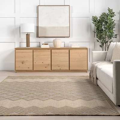 Nuloom Eleanora Trellis 4x6 Jute Indoor Area Rug For Dining Room Rug Neutral Rug Living Room Rug Kitchen, Ivory/Natural 9 Nuloom Eleanora Trellis 4x6 Jute Indoor Area Rug For Dining Room Rug Neutral Rug Living Room Rug Kitchen, Ivory/Natural - Image 7