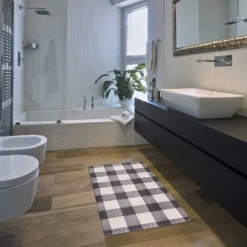 World Rug Gallery Checkered Plaid Anti-Fatigue Standing Mat -Decor Vista GUEST e7cf54a3 7e35 4478 a8ae 5e45a5147a04