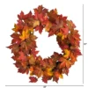 Nearly Natural 22” Maple Leaf Artificial Wreath -Decor Vista GUEST e859282d 1f9c 4169 b0aa 5a58b9602631