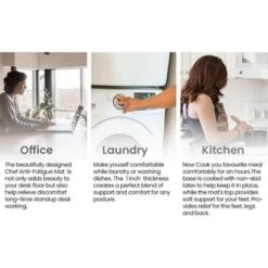 J&V TEXTILES 20" X 55" Oversized Cushioned Anti-Fatigue Kitchen Runner Mat (Buffalo) -Decor Vista GUEST e98881c4 57f4 4401 8c9d a198f19f09ea