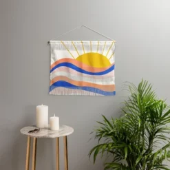SunshineCanteen Sunrise Surf Fiber Wall Art - Society6