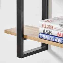 35.5" X 31.5" Rio 3 Tier Floating Bracket Wall Shelf Chestnut - Danya B. -Decor Vista GUEST ea959eb0 4646 4f2d be7d de83317a44a4