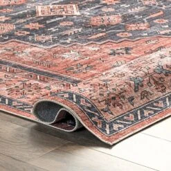 NuLOOM Medallion Bordered Machine Washable Area Rug -Decor Vista GUEST ebd36081 966a 47c1 9b30 2ef83e5a0c5e