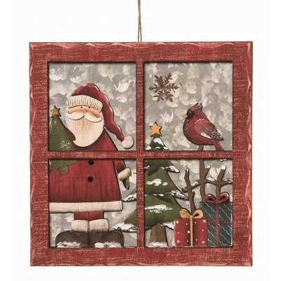 Transpac Wood Brown Christmas Snowy Scene Decor 3 Transpac Wood Brown Christmas Snowy Scene Decor