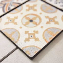 1'11"x2'11" 'Welcome' Patina Tiles Doorscapes Estate Mat - Mohawk