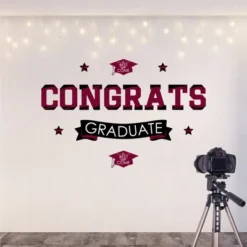 Big Dot Of Happiness Maroon Graduation Party Photo Backdrop - Wall Decals -Decor Vista GUEST ed93fd23 dc05 49e3 82c8 78218686dba1