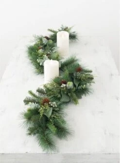 Sullivans Artificial Mixed Pine And Eucalyptus Garland 72"L Green