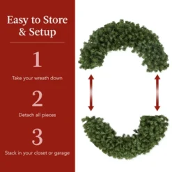Best Choice Products 48in Artificial Pre-Lit Fir Christmas Wreath Decor W/ Red Bow, 250 LED Lights, 714 Tips, Plug-In -Decor Vista GUEST ee202478 405d 4d0f a1b8 b8b2d119819f