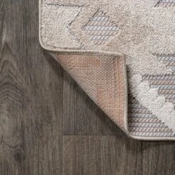 Sumak High-Low Pile Neutral Diamond Kilim Indoor/Outdoor Area Rug - JONATHAN Y -Decor Vista GUEST eeb32b9a 6564 4618 b37c e658eb35b3e3