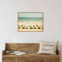 24" X 18" Seaside 3 By Carina Okula Framed Canvas Wall Art - Amanti Art -Decor Vista GUEST eeb51ffc 906d 4141 baa6 93117c15434c