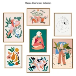 18" X 24" Sylvie How The Sun Loves The Moon Framed Canvas Wall Art By Maggie Stephenson Natural - Kate And Laurel -Decor Vista GUEST eeb5fa1a ad8a 4fb6 a446 ed8a526a21dd