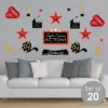 Big Dot Of Happiness Red Carpet Hollywood - Peel And Stick Movie Theater Decor Vinyl Wall Art Stickers - Wall Decals - Set Of 20 -Decor Vista GUEST ef7bd146 08dc 45e7 9ca3 eee03b8887ba