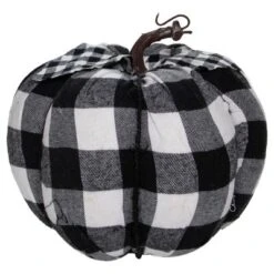Northlight 7" Black And White Buffalo Plaid Fall Harvest Tabletop Pumpkin -Decor Vista GUEST efe89a58 0e57 49e6 a735 de2f67d5cbcf