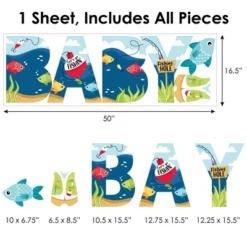Big Dot Of Happiness Let's Go Fishing - Peel And Stick Fish Themed Baby Shower Standard Banner Wall Decals - Baby -Decor Vista GUEST effb4dc6 a3c2 43c0 a134 7863a714d87f