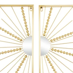 Set Of 2 Geometric Half Moon Mirror Wall Decors With Gold Frame - CosmoLiving By Cosmopolitan -Decor Vista GUEST f0be42b6 0327 4999 a28b b50be535e2ce