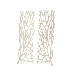 Set Of 2 Aluminum Coral Inspired Wall Decors - Olivia & May -Decor Vista GUEST f113e4ba a178 48d9 9364 46633c24cfdb