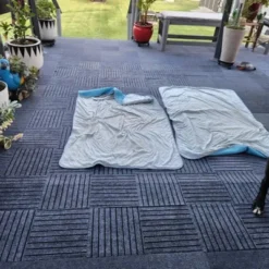 DSVIMOY Carpet Tiles, 12"*12" Soft Padded Floor Tiles For Living Room Kitchen Bedroom, Gray, 11.81"*11.81"*0.16" -Decor Vista GUEST f189239f af89 4e98 be8f 772fa654509e