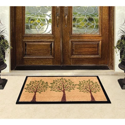 A1HC Green Three Tree Rubber Coir Doormat 24x48, Rubber Backed Non-Slip Thin Heavy Duty Front Door Mat 8 A1HC Green Three Tree Rubber Coir Doormat 24x48, Rubber Backed Non-Slip Thin Heavy Duty Front Door Mat - Image 6