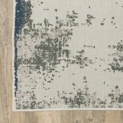 Trinity Modern Distressed Abstract Patio Area Rug Beige/Blue - Captiv8e Designs -Decor Vista GUEST f556174a 2acc 40ac b0be af804991c17b