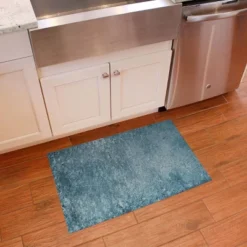 FlorArt Country Low Profile Machine Washable Kitchen Blue - Bungalow Flooring