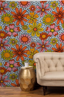 Doodle By Meg Groovy Flowers In Blue Tapestry - Society6 3 Doodle By Meg Groovy Flowers In Blue Tapestry - Society6