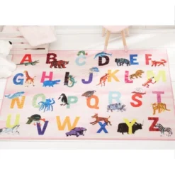 Eric Carle Alphabet Area Kids' Rug (4'11"x6'6") Pink - Home Dynamix -Decor Vista GUEST f6903dfd 760e 4b2e b38c 0bc5d35977d5