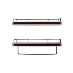 2pc Shelf Gray/Black - New View -Decor Vista GUEST f7a96520 2d0b 4ca3 8f60 decb74ebad64