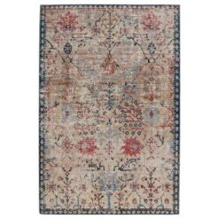 Elva Indoor/Outdoor Oriental Area Rug Tan/Blue - Jaipur Living -Decor Vista GUEST f832ac44 4e16 4486 9224 a4c9f75da8f9