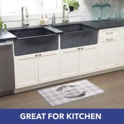 J&V TEXTILES Anti Fatigue Kitchen Mat Cushioned Anti Fatigue, Non Slip Waterproof Mat Standing Desk, 20x36x1/2 Inches (Happy Is Homemade) -Decor Vista GUEST f8f410ee c87b 4608 9d13 26eafe38ad85