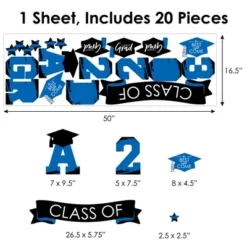 Big Dot Of Happiness Blue Class Of 2023 Graduation Party Wall Decals Set Of 20 -Decor Vista GUEST fa2a4472 c8da 4bc9 a36e f8137d5cf1f6