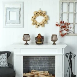 Nearly Natural 20” Halloween Skull Wreath With Lighted Eyes -Decor Vista GUEST fa77cb52 fbd6 48f2 ae7b 9ef1ac3dec5c