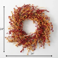 Artificial Mixed Berry Wreath Multicolor 24"H 7 Artificial Mixed Berry Wreath Multicolor 24"H -Decor Vista GUEST fab3e203 d2f9 4497 b94c d4d2cc6e8a91
