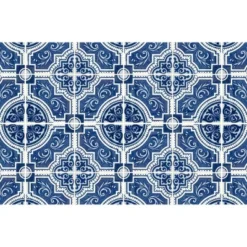 FlorArt French Quarter Low Profile Easy Clean Kitchen Mat Blue/White - Bungalow Flooring 20 FlorArt French Quarter Low Profile Easy Clean Kitchen Mat Blue/White - Bungalow Flooring -Decor Vista GUEST fadadfd4 f658 4146 b28f 16bdf0871763
