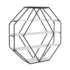 Wall Shelf Octagon Shaped - Kate & Laurel All Things Decor -Decor Vista GUEST fba90a16 6a94 4a16 823e b769d637e7cf