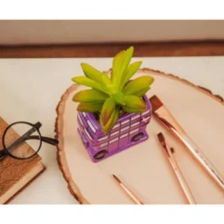 Silver Buffalo Harry Potter Knight Bus 3-Inch Ceramic Mini Planter With Artificial Succulent -Decor Vista GUEST fc9f24a7 3025 481e b830 e08cf2f6a534