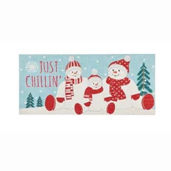 Evergreen Indoor Outdoor Doormat Bundle Set Of 5 - Frame And 4 Welcome Seasonal Inserts Pumpkins Blue Truck Welcome Snowmen -Decor Vista GUEST fd89649b a64e 45c4 ae1a 06baefce2e0d