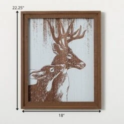 Deer With Fawn Wall Art Multicolor 22.25"H Wood 7 Deer With Fawn Wall Art Multicolor 22.25"H Wood -Decor Vista GUEST fdbc54a6 f637 49be a6c0 b5313c431764