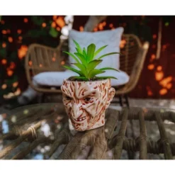 Silver Buffalo A Nightmare On Elm Street Freddy Krueger Ceramic Planter W/ Artificial Succulent -Decor Vista GUEST fe483654 4d53 497f 839d 048fa695ee3d
