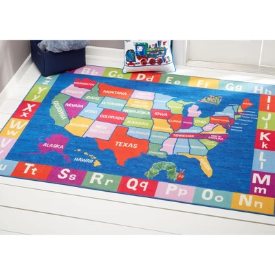 Eric Carle USA Map Area Kids' Rug (2'9"x4'3") - Home Dynamix 5 Eric Carle USA Map Area Kids' Rug (2'9"x4'3") - Home Dynamix - Image 3