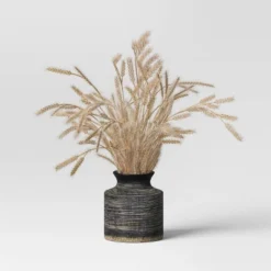 Grass Arrangement In Ceramic Pot Black - Threshold™ -Decor Vista GUEST feadbbf9 25c2 45e5 ba31 61ab6f1faca8
