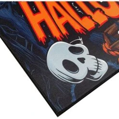 Home Mart Goods Halloween Orange Black Non-Slip Washable Low Pile Kitchen Mat Entrance Door Mat - 31" X 19" -Decor Vista GUEST feb0db8e dacd 445a 88f2 3af8daf3efc7